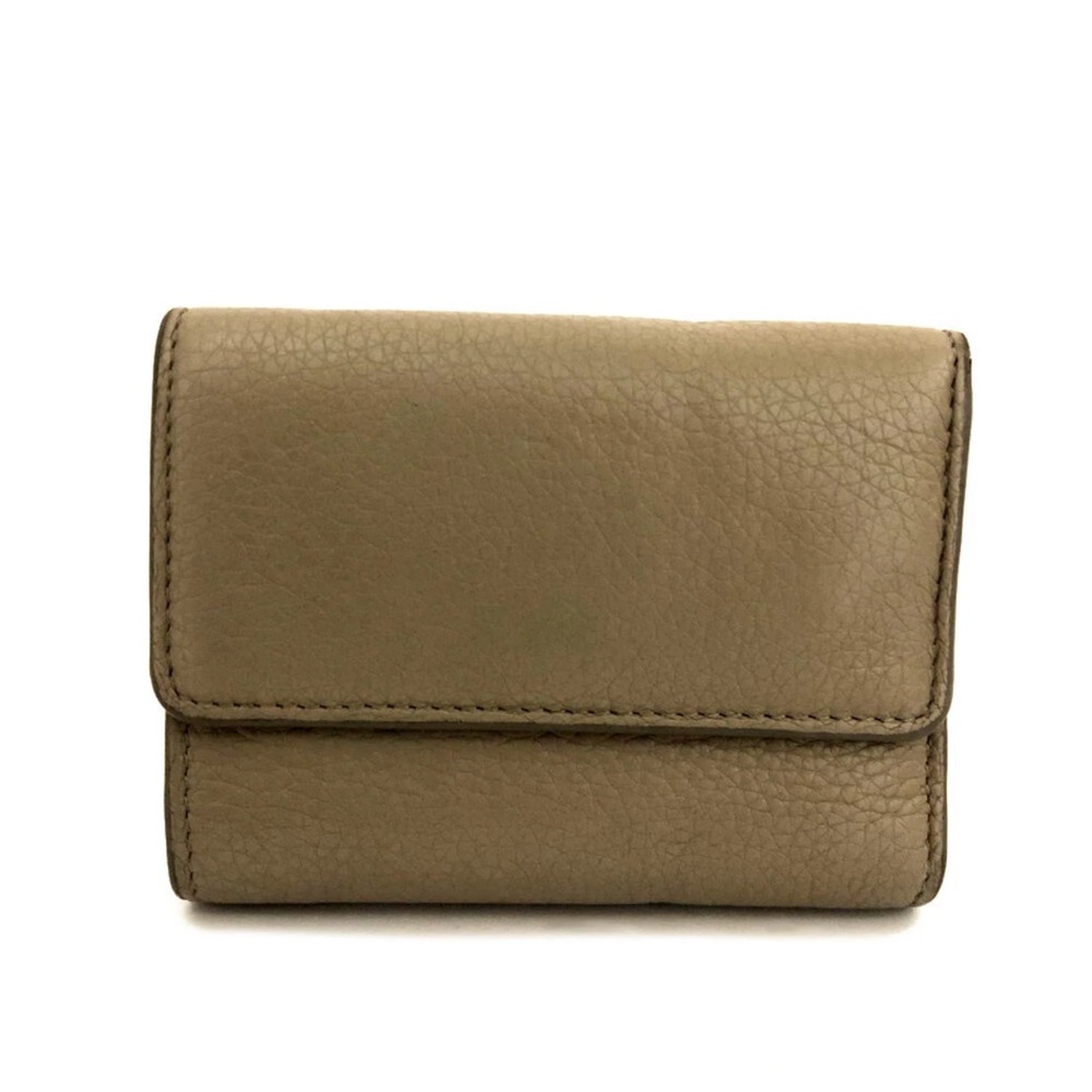 🔥Chloe🔥 Paddington 🔒 Taupe Pebble Leather Wallet - Picture 5 of 10